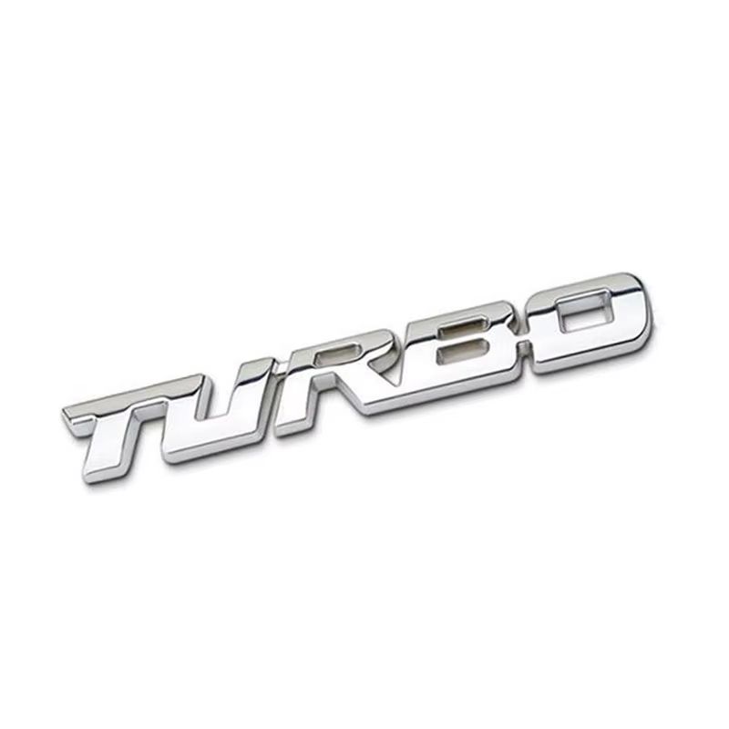Metal 3D Turbocharged Car Badge Sticker Universal Car Modification Emblem 6