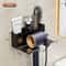Wall Mount Hair Dryer Holder Stand Plastic Bathroom Hair Tool Organizer Rack 6