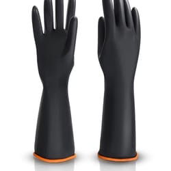 extra-long rubber cleaning gloves, 14-inch dishwashing and household scrub gloves