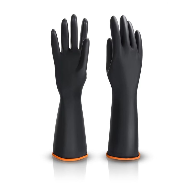 ExtraLong Rubber Cleaning Gloves 14inch Dishwashing And Household Scrub Gloves 0