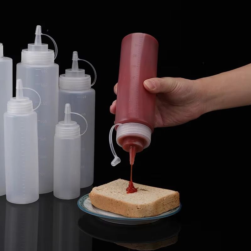 Pointed Tip Sauce Squeeze Bottle 169 Fl Oz Refillable Plastic Condiment Dispenser 1