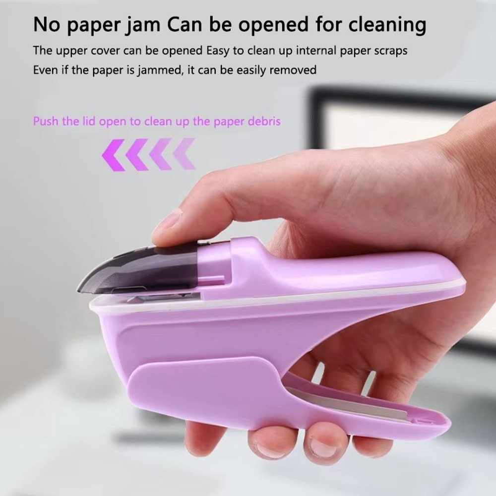 Desktop Stapleless Stapler Paper Binding Tool Office School Document Fastener 2