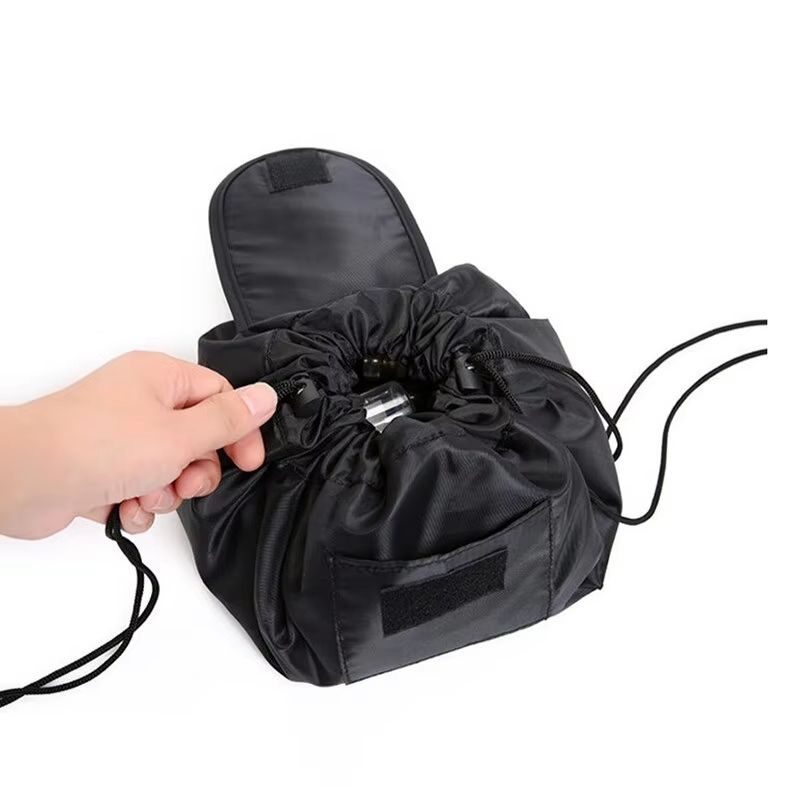 Large Travel Drawstring Makeup Storage Bag Portable Elastic Cosmetic Organizer 6