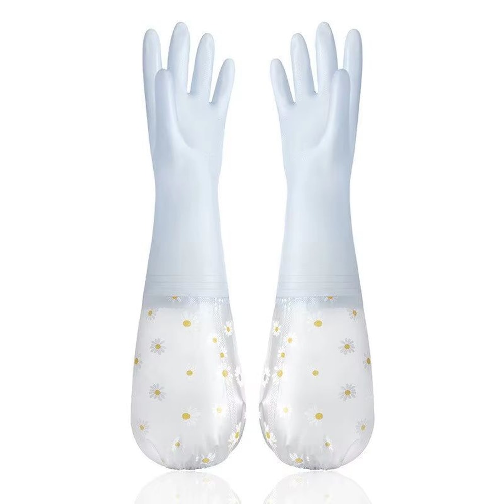 Waterproof Household Latex Cleaning Gloves Durable Kitchen Laundry Protection 4