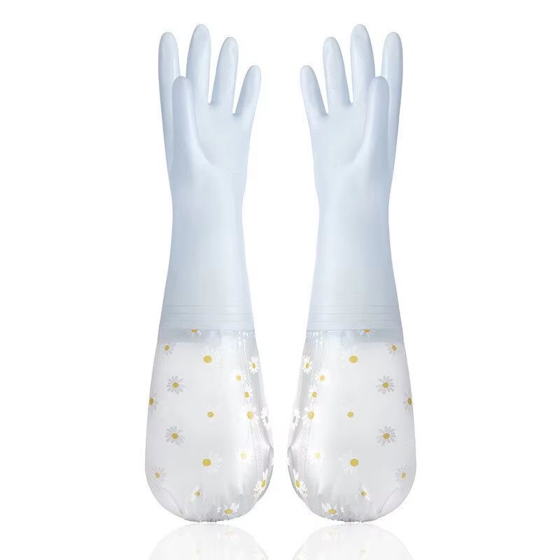 Waterproof Household Latex Cleaning Gloves Durable Kitchen Laundry Protection 4