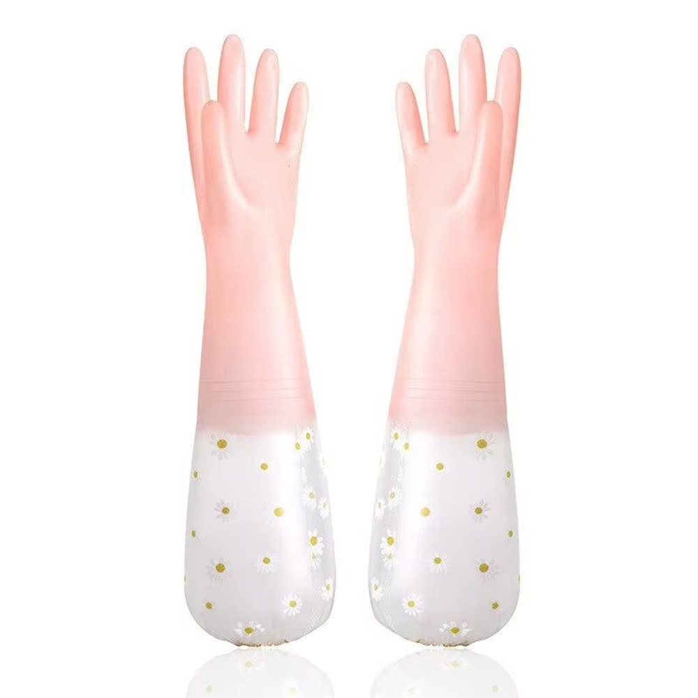 Waterproof Household Latex Cleaning Gloves Durable Kitchen Laundry Protection 5
