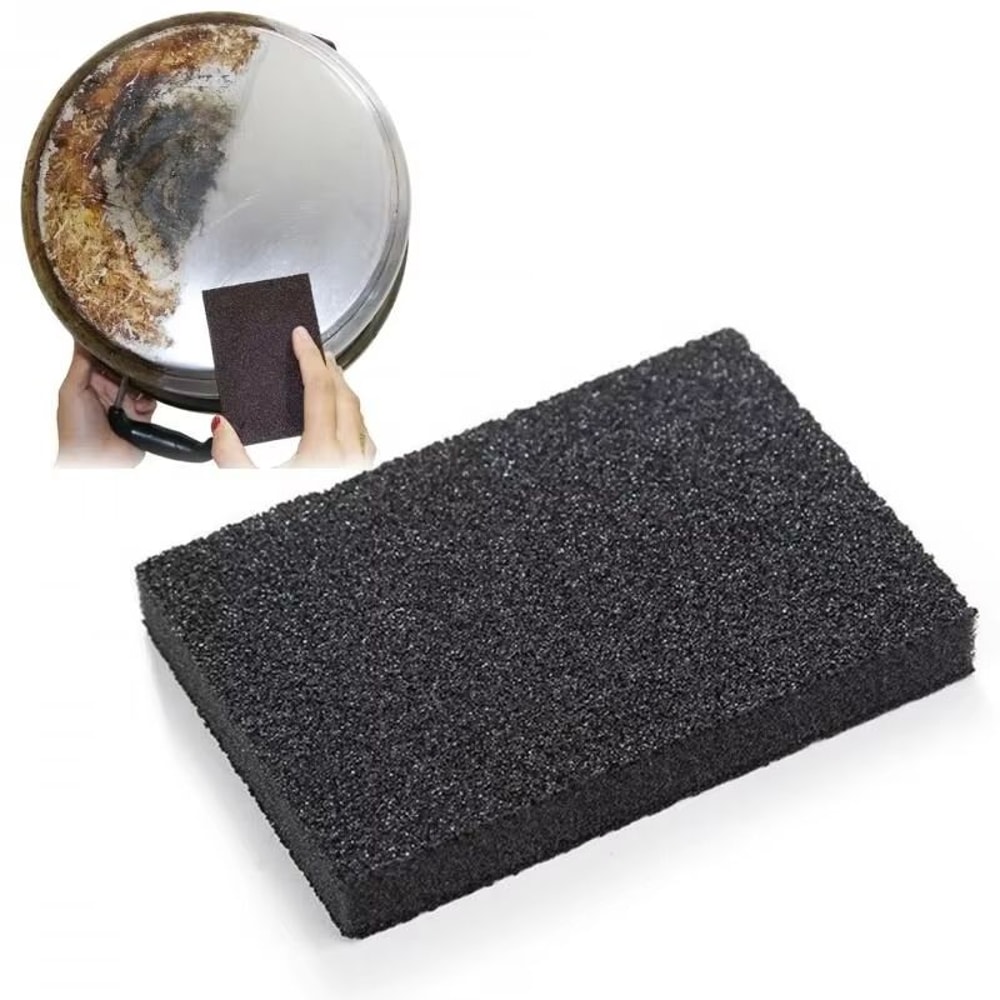 2PCS Emery Cleaning Sponges HeavyDuty Pot Rust Removal Kitchen Cleaning Pads 5