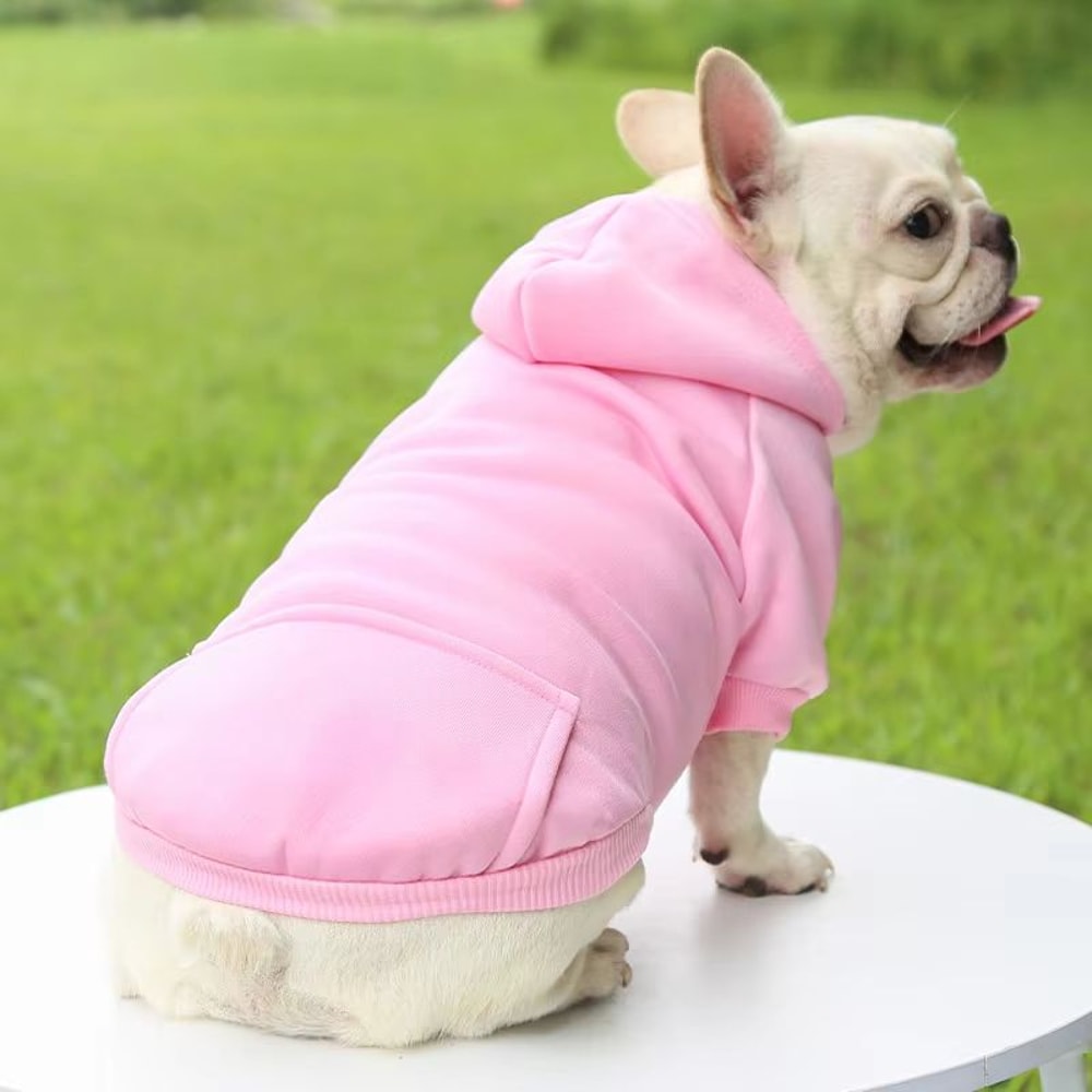 Fashion Dog Hoodie For Autumn And Winter Thick Warm Pet Clothes For Small Dogs 4