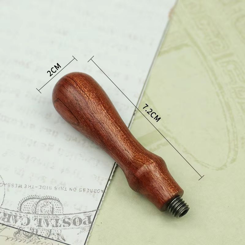 Retro Wooden Handle Wax Seal Tool DIY Envelope Sealing Roller Stamp 6