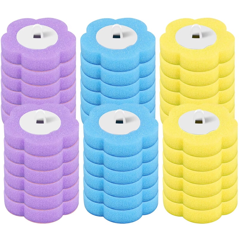 WallMounted Disposable Toilet Brush Set With Long Handle And Replaceable Heads 18 Or 36 Pieces 10