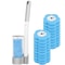 WallMounted Disposable Toilet Brush Set With Long Handle And Replaceable Heads 18 Or 36 Pieces 6