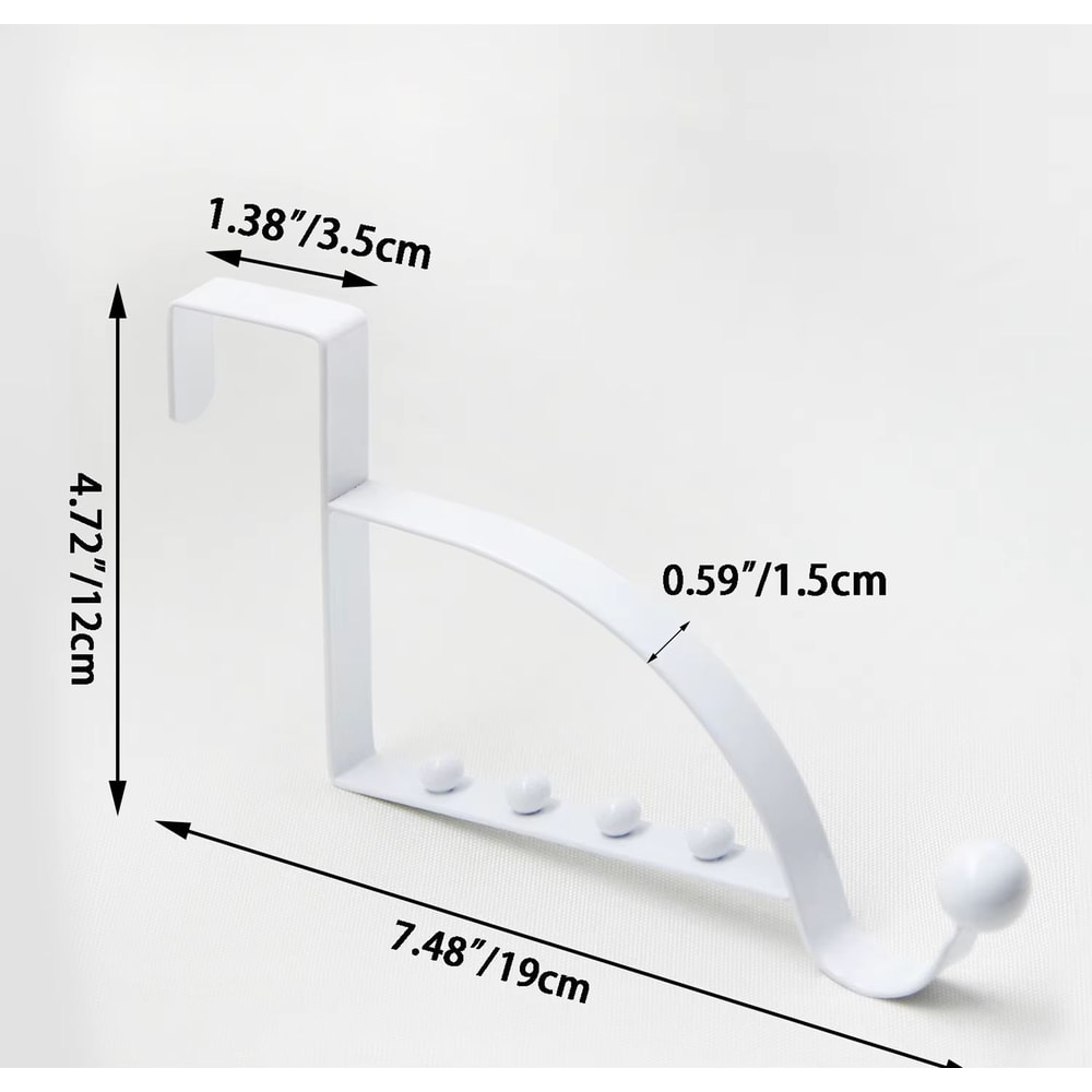 OverTheDoor MultiHook Storage Hanger Rack For Coats Bags Hats And Household Items 4