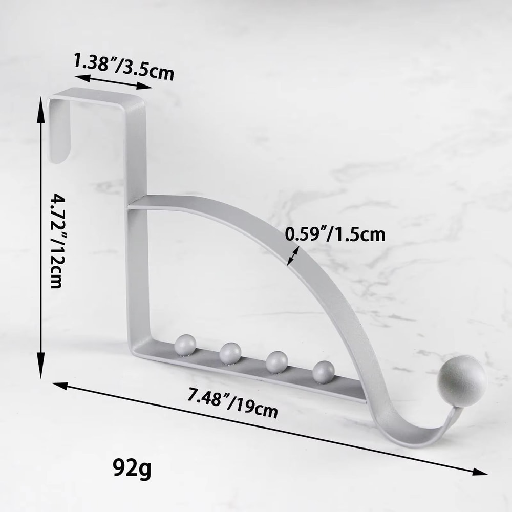 OverTheDoor MultiHook Storage Hanger Rack For Coats Bags Hats And Household Items 6