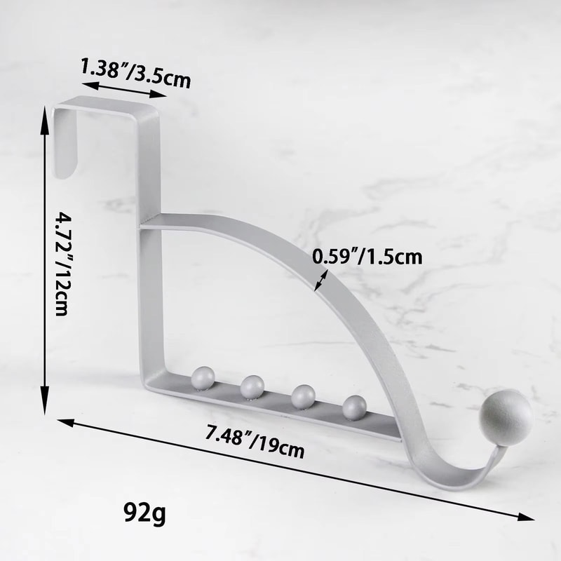 OverTheDoor MultiHook Storage Hanger Rack For Coats Bags Hats And Household Items 6