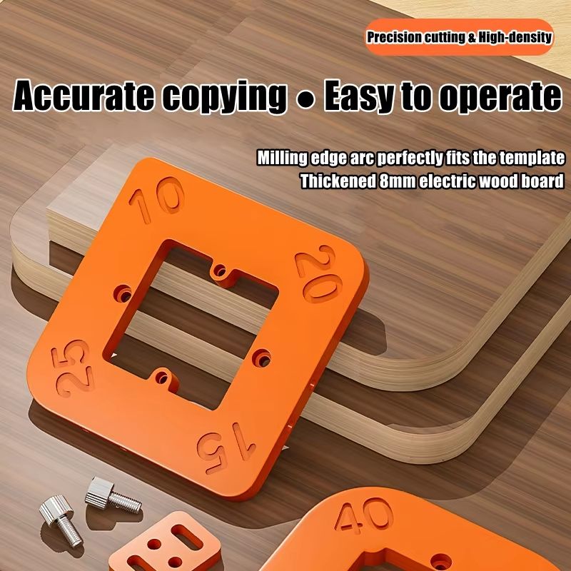 Woodworking Router Corner Radius Templates Jig Set ABS Curved Routing R10 To R50 1