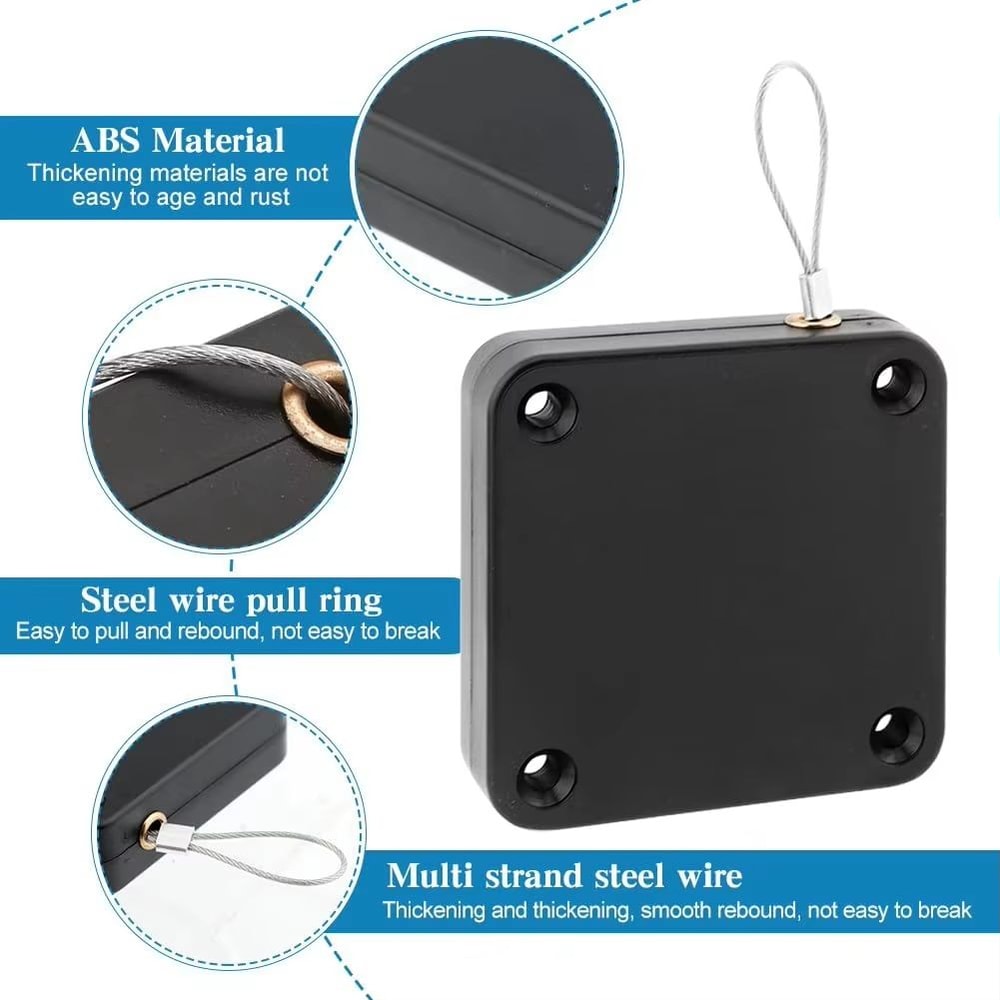 PunchFree Automatic Sensor Door Closer Adjustable Surface Door Stop With Pull Cord For Residential 3