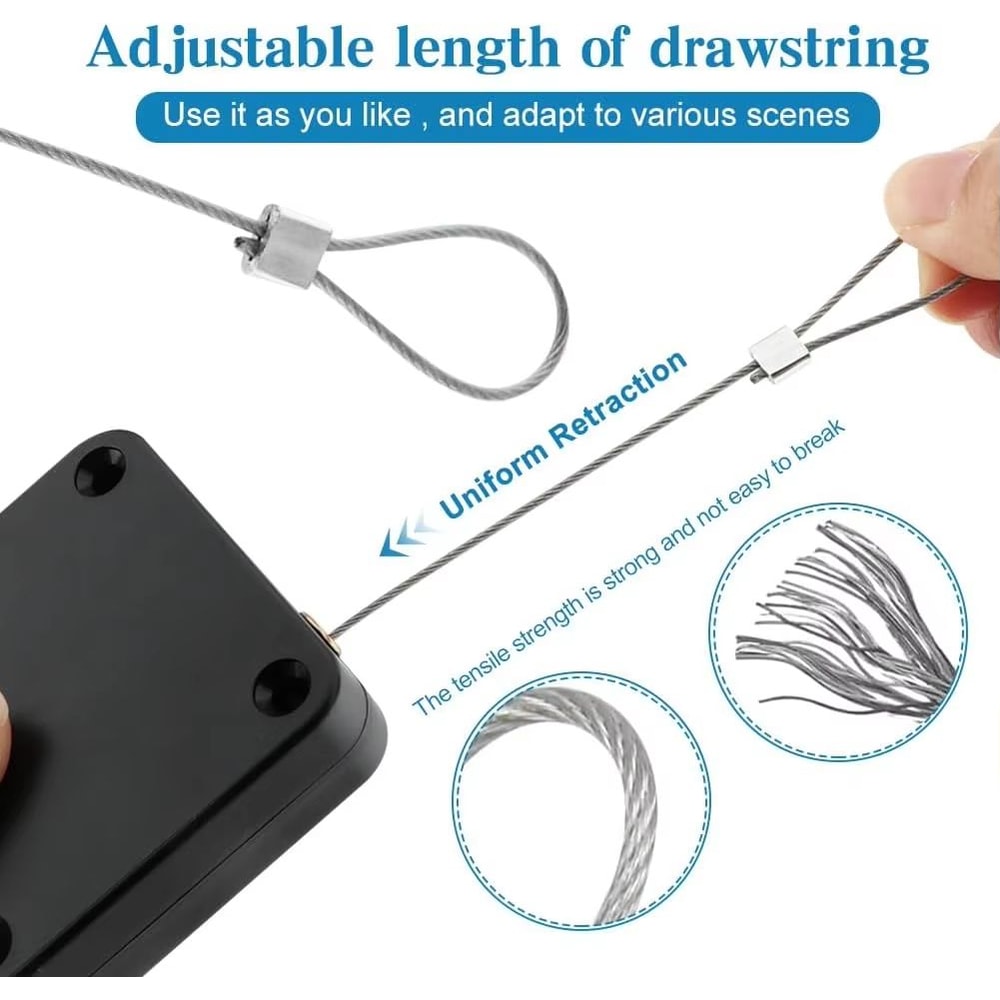 PunchFree Automatic Sensor Door Closer Adjustable Surface Door Stop With Pull Cord For Residential 5