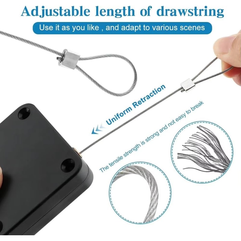 PunchFree Automatic Sensor Door Closer Adjustable Surface Door Stop With Pull Cord For Residential 5