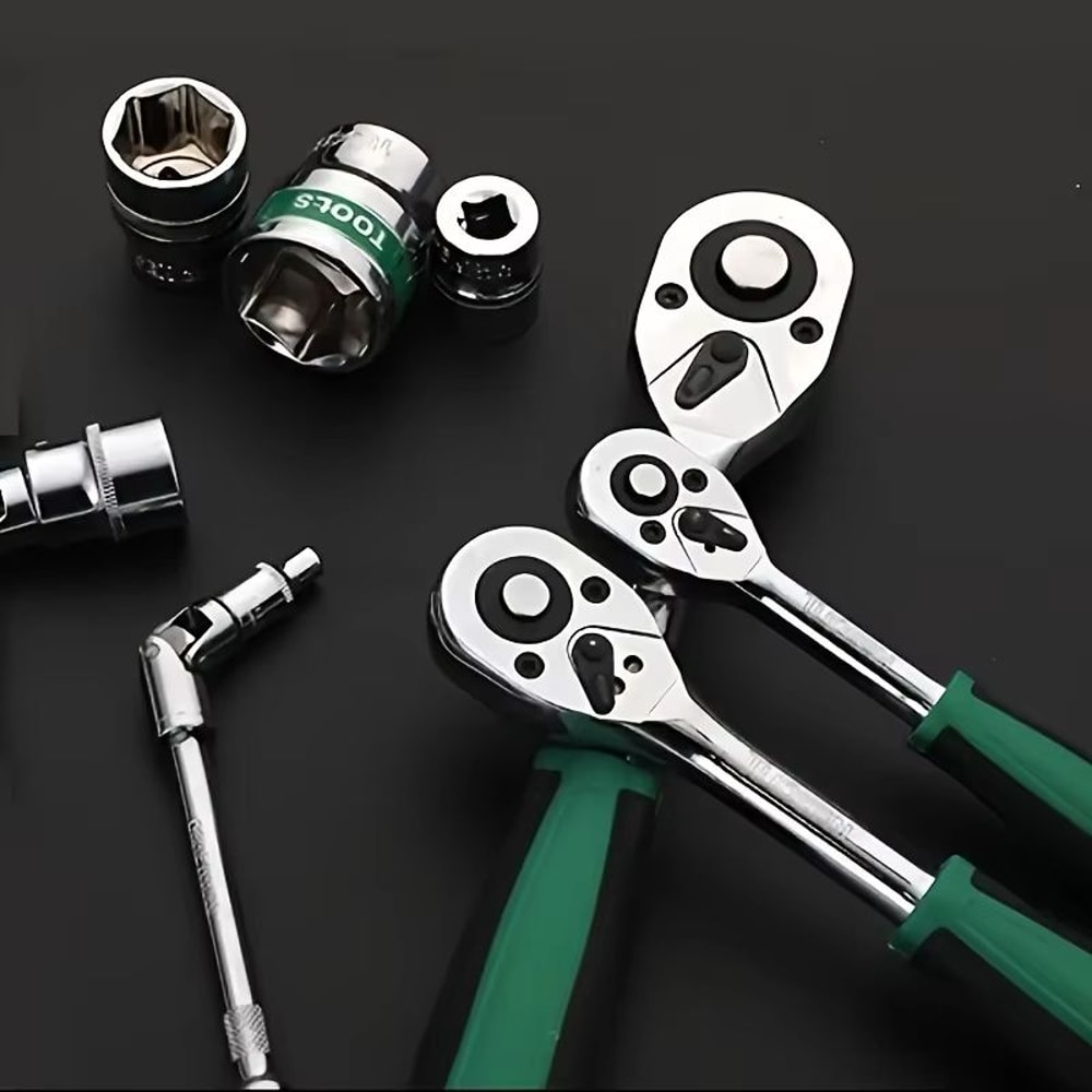 72Drive Socket Set With Ratchet Wrenches Compact Sockets For Car And Auto Repair 1