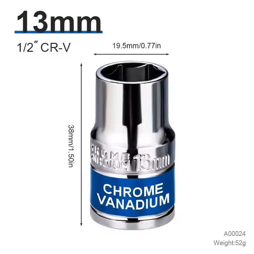 12 Drive Deep Impact Socket Set 832 Mm HeavyDuty Impact Sockets For Pneumatic Wrenches Tire Remov 11