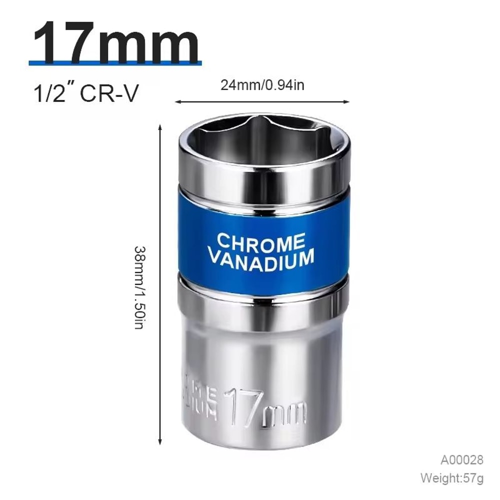 12 Drive Deep Impact Socket Set 832 Mm HeavyDuty Impact Sockets For Pneumatic Wrenches Tire Remov 15