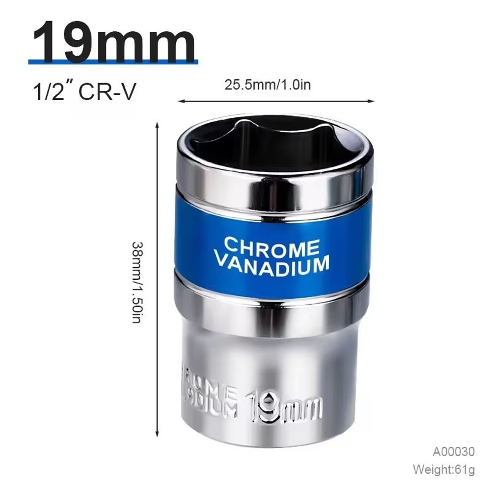 12 Drive Deep Impact Socket Set 832 Mm HeavyDuty Impact Sockets For Pneumatic Wrenches Tire Remov 16