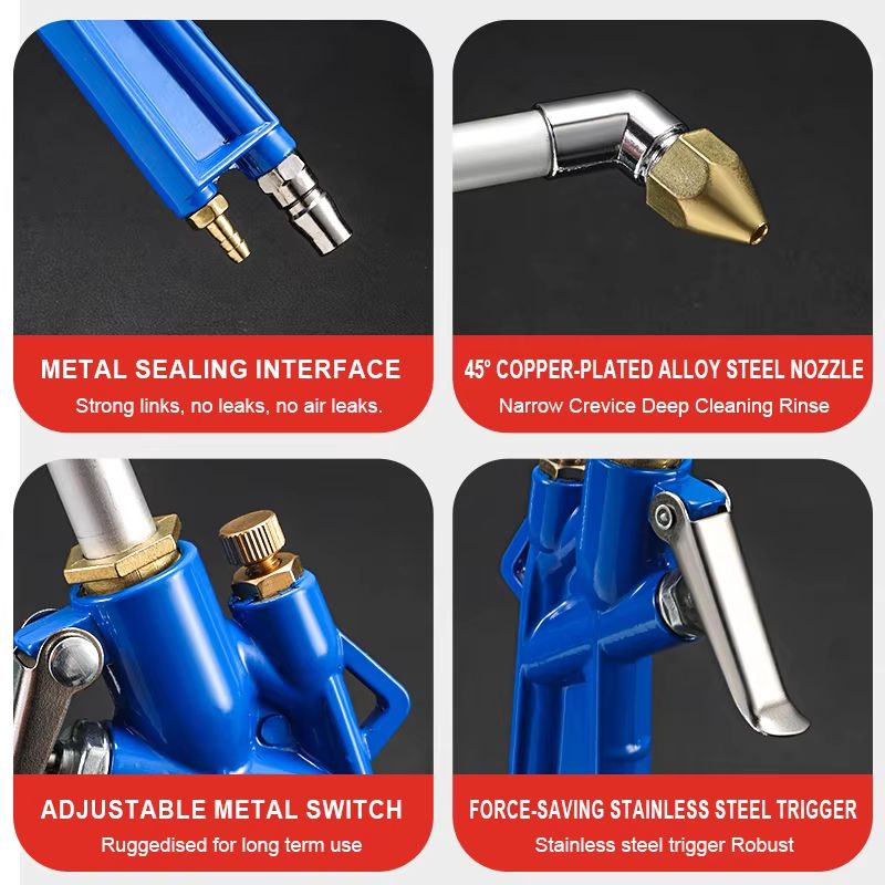 Pneumatic HighPressure Cleaning Gun Adjustable DualPurpose Air Water Spray For Engine Oil Dirt Du 4