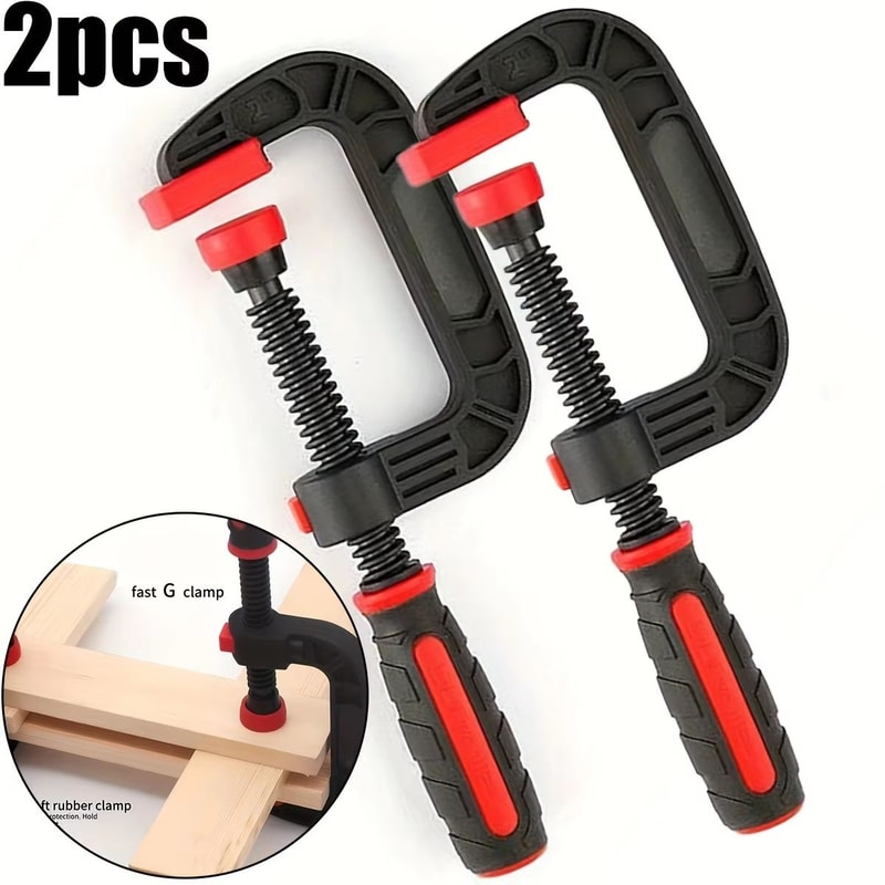 HeavyDuty 7Inch Spring Clamps Reinforced Plastic Nylon Strong Force Spring Jaw Opening Clamps 2Pac 0