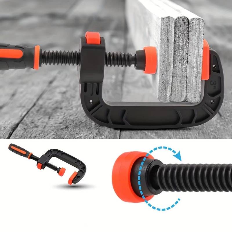 HeavyDuty 7Inch Spring Clamps Reinforced Plastic Nylon Strong Force Spring Jaw Opening Clamps 2Pac 1