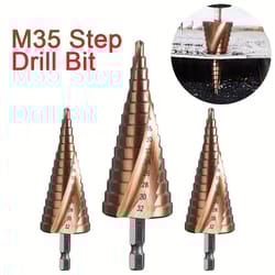 m35 cobalt step drill bit (4–12 / 4–20 / 4–32 mm) – high-speed steel hole cutter for metal & stainless steel