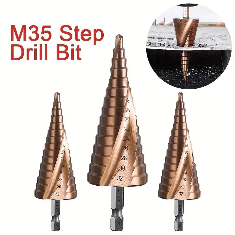 M35 Cobalt Step Drill Bit 412 420 432 Mm HighSpeed Steel Hole Cutter For Metal Stainless Steel 0
