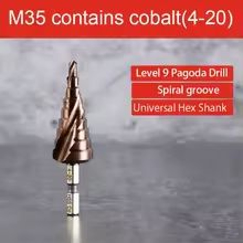 M35 Cobalt Step Drill Bit 412 420 432 Mm HighSpeed Steel Hole Cutter For Metal Stainless Steel 7