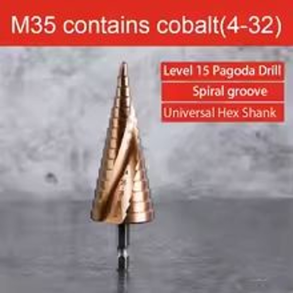 M35 Cobalt Step Drill Bit 412 420 432 Mm HighSpeed Steel Hole Cutter For Metal Stainless Steel 8