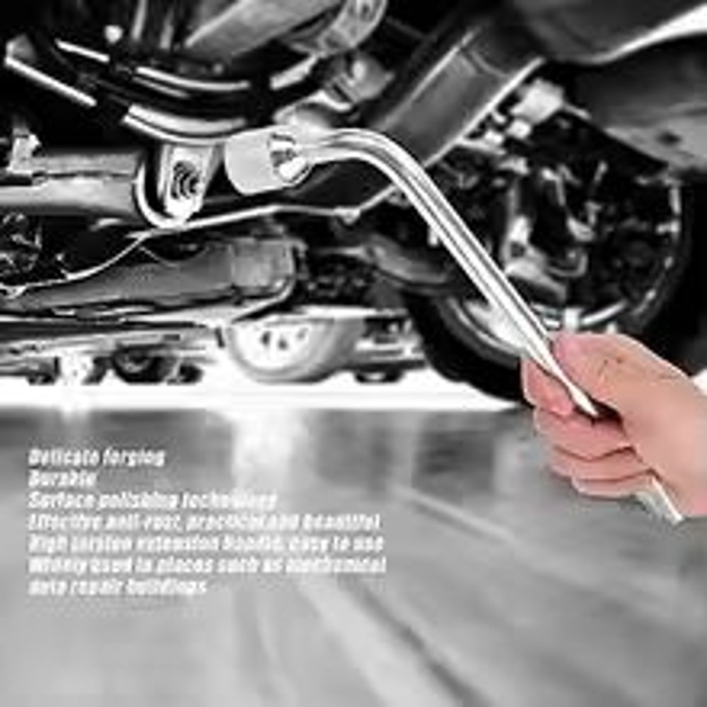 Car Spare Tire Lug Wrench LType Hex Socket Repair Tool 171921 Mm With Slotted End 1