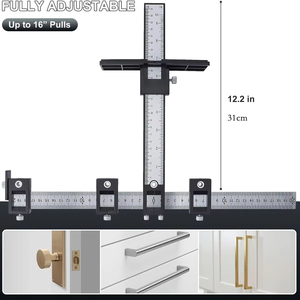Adjustable Cabinet Hardware Jig Tool Precision Alignment Positioning Guide For Drilling Dowelling 2