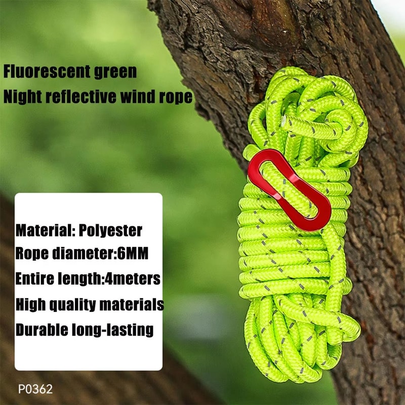 6mm Outdoor Safety Climbing Rope 1312ft Rescue And Abseiling Lifeline 7