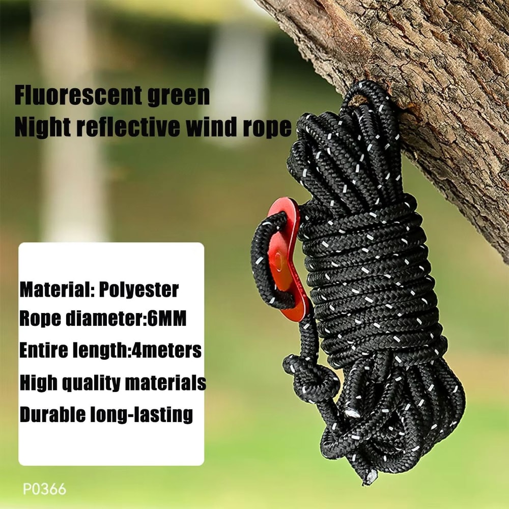 6mm Outdoor Safety Climbing Rope 1312ft Rescue And Abseiling Lifeline 8