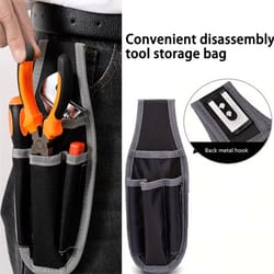heavy-duty electrician tool waist bag with multiple storage pockets
