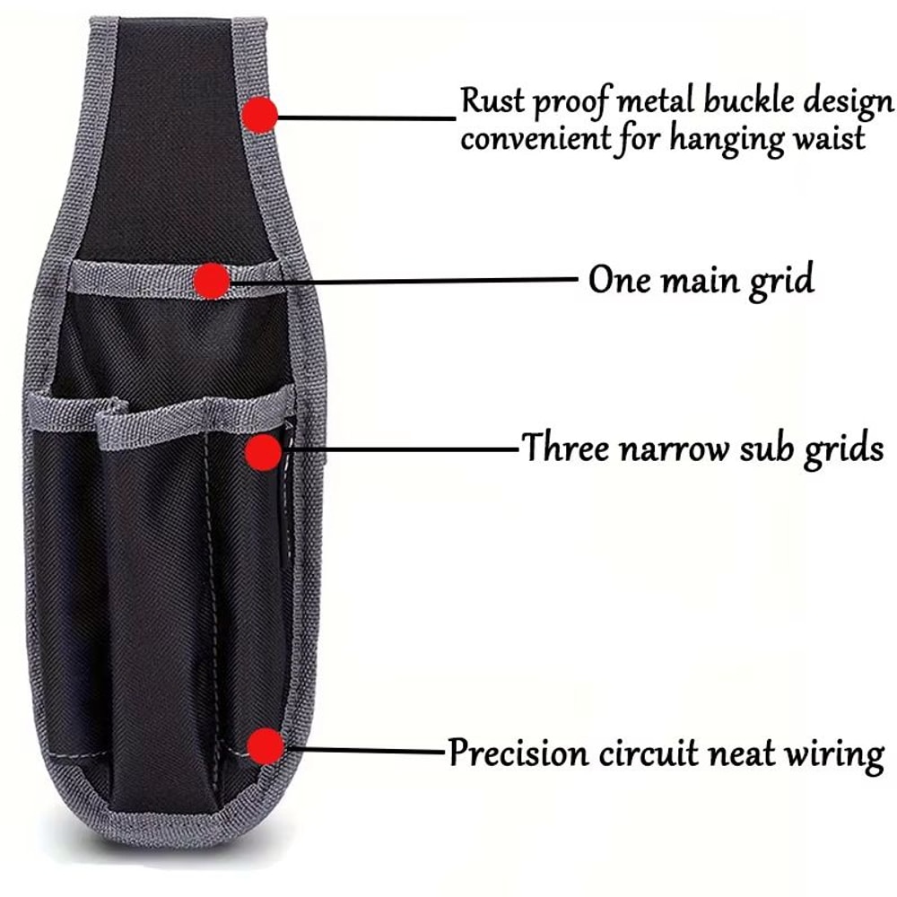 HeavyDuty Electrician Tool Waist Bag With Multiple Storage Pockets 4