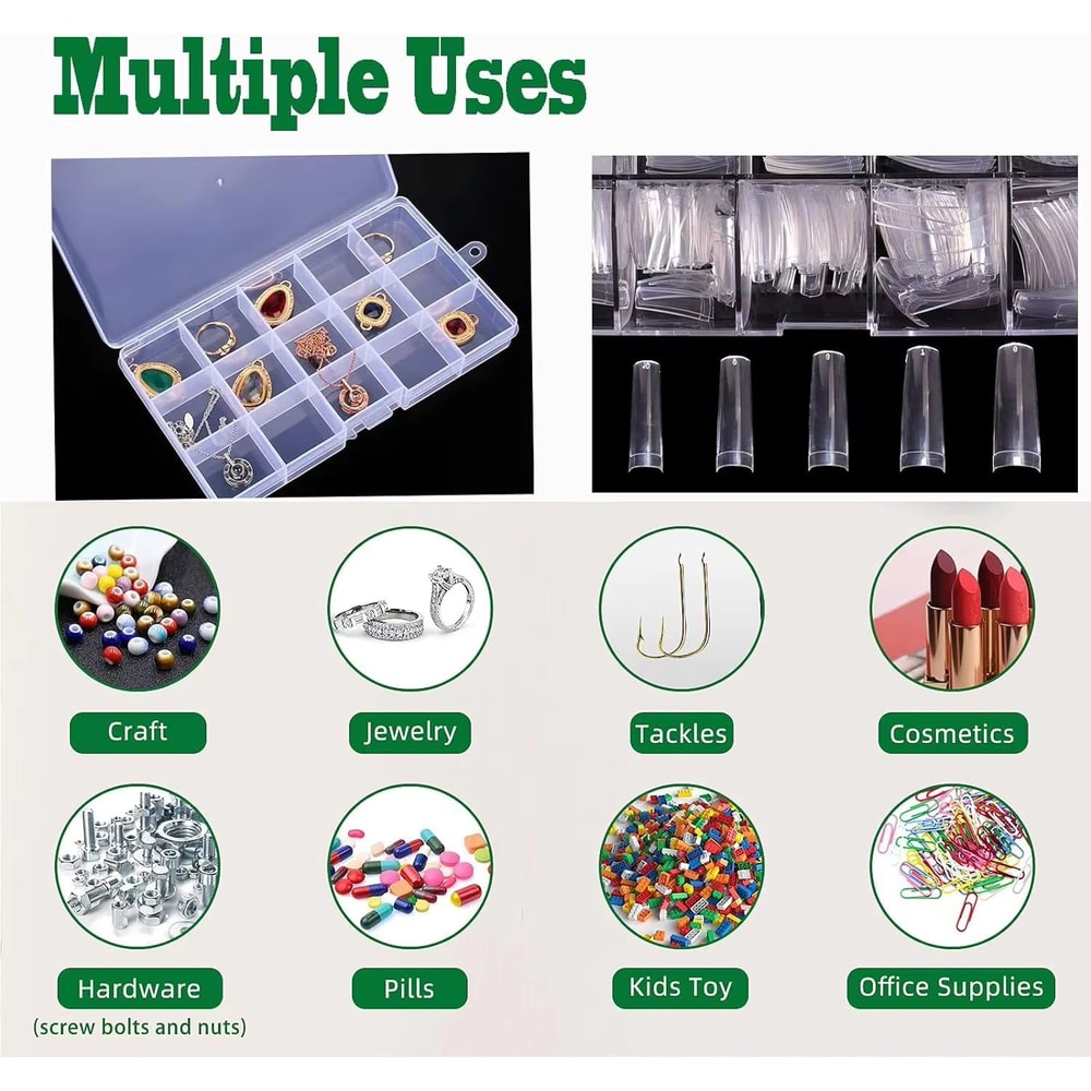 Adjustable 1015 Compartment Plastic Storage Box Organizer For Jewelry And Small Accessories 4