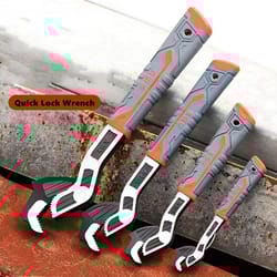universal self-locking adjustable wrench set (6", 8", 10", 12") cr-v multifunction hand tools