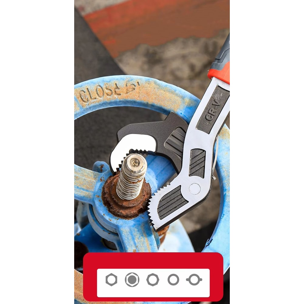 Universal SelfLocking Adjustable Wrench Set 6 8 10 12 CRV Multifunction Hand Tools 5