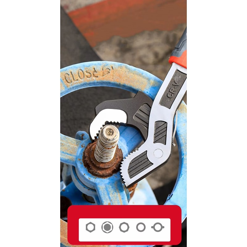 Universal SelfLocking Adjustable Wrench Set 6 8 10 12 CRV Multifunction Hand Tools 5