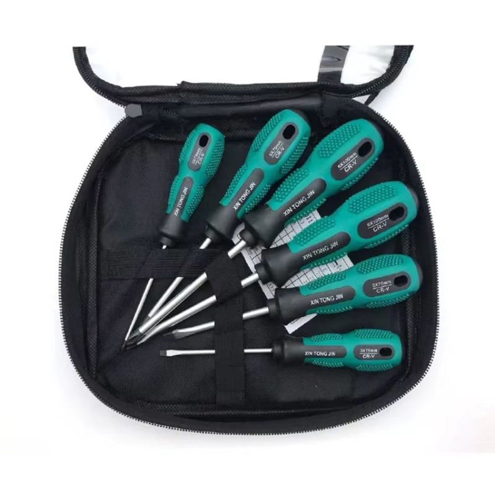 Professional Magnetic Screwdriver Set With Cushion Grip 5 Flat And 4 Phillips Tips 6