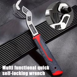 industrial self-locking pipe wrench with fast power grip for plumbing and repairs