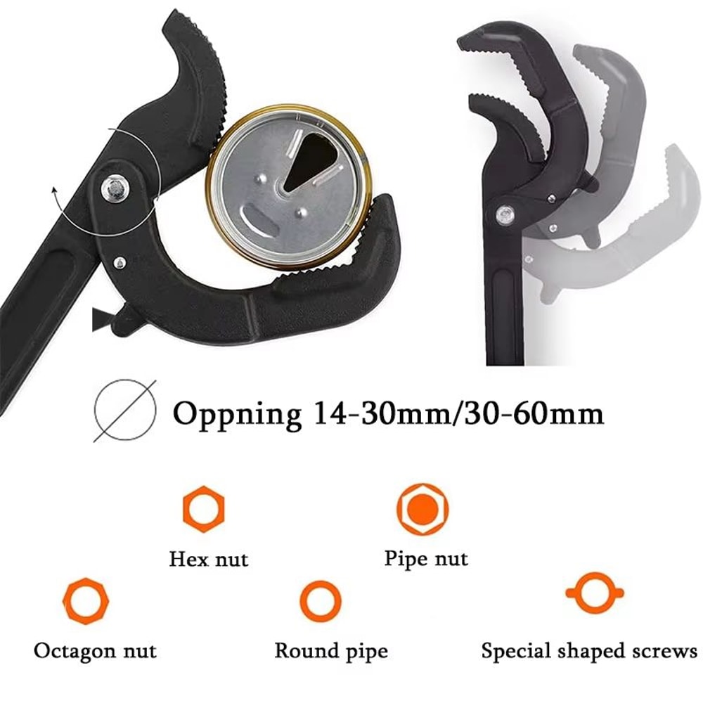 Industrial SelfLocking Pipe Wrench With Fast Power Grip For Plumbing And Repairs 3