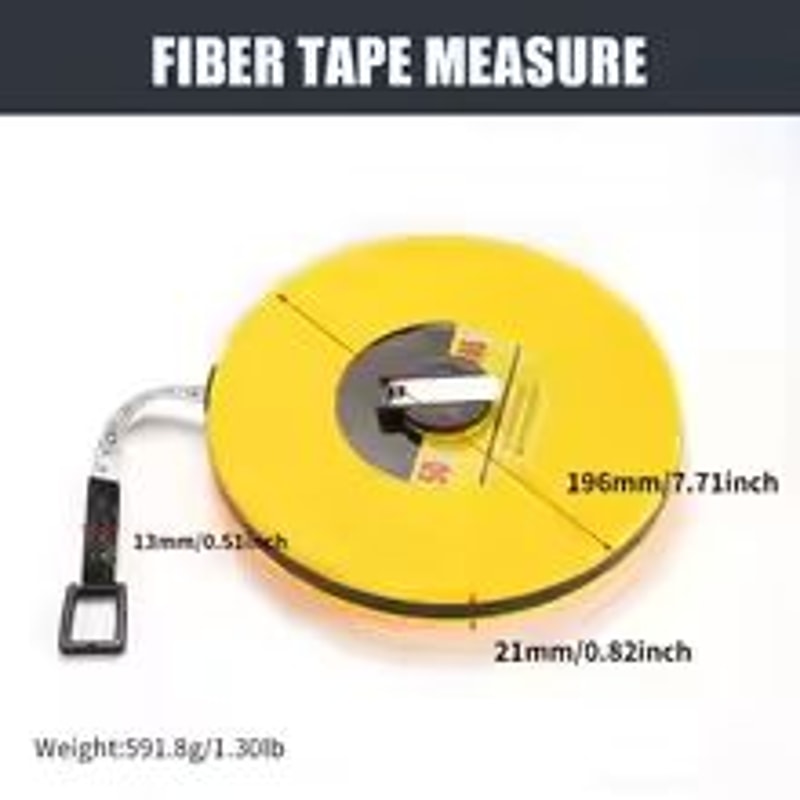 Long Fiberglass Measuring Tape 656ft 984ft 164ft 328ft Distance Tape Measure 9