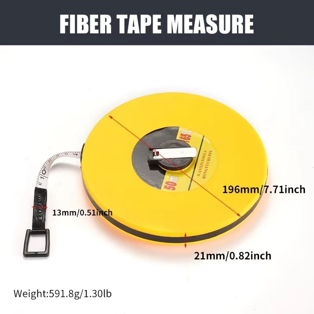 Long Fiberglass Measuring Tape 656ft 984ft 164ft 328ft Distance Tape Measure 5