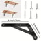 2pcs Rustic Iron Floating Shelf Brackets 90Degree Wall Mounted Triangle Support 5