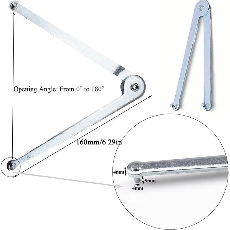 Universal Adjustable Pin Wrench Pliers For Angle Grinders Fits 4 Mm 015 In Pins 6